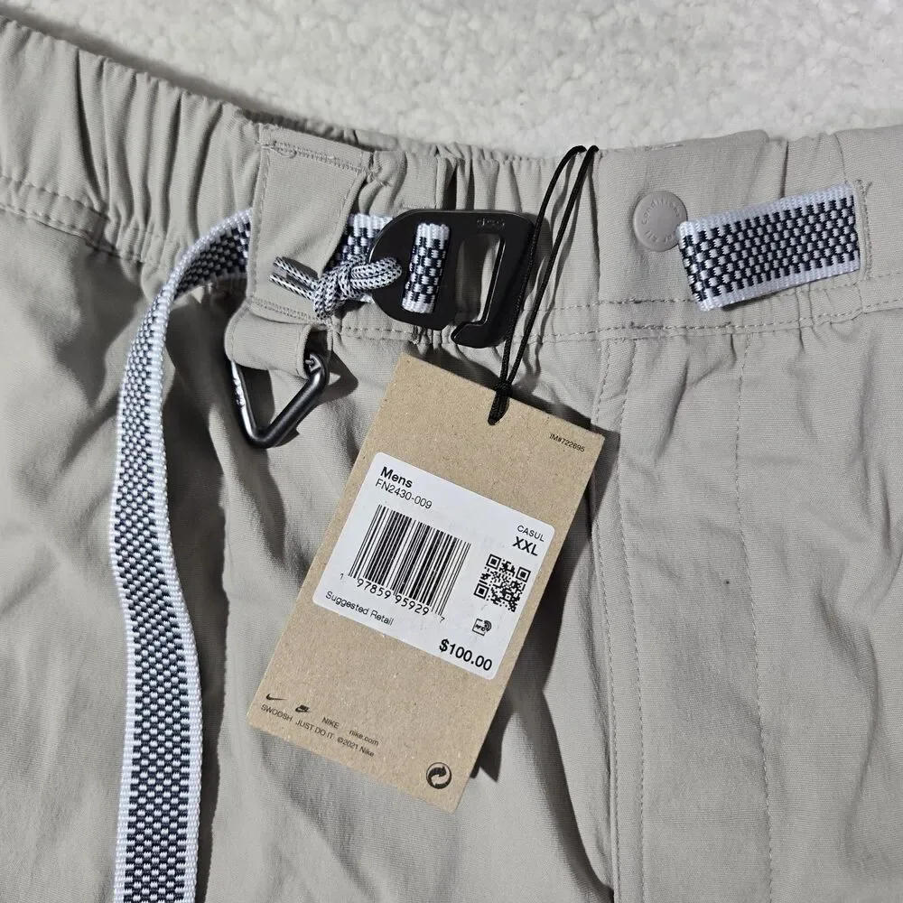 Nike ACG Hiking Shorts Mens 2XL NWT $100 FN2430-009 Gray Loose Fit Above Knee